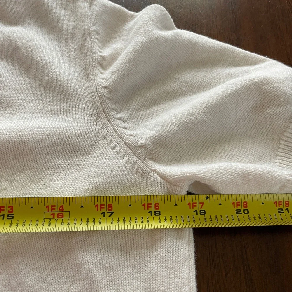 Liz Claiborne Cardigan Womens Small Cream Floral Embroidered Linen Blend Cottage